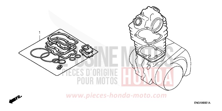 GASKET KIT A for CRF150R "Big wheels" EXTREME RED (R292) from 2012